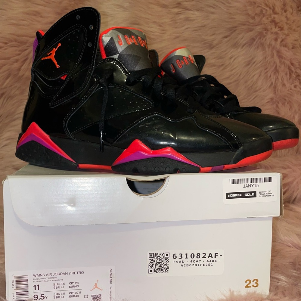 Jordan 7 Retro Black Patent Womens Size 11
